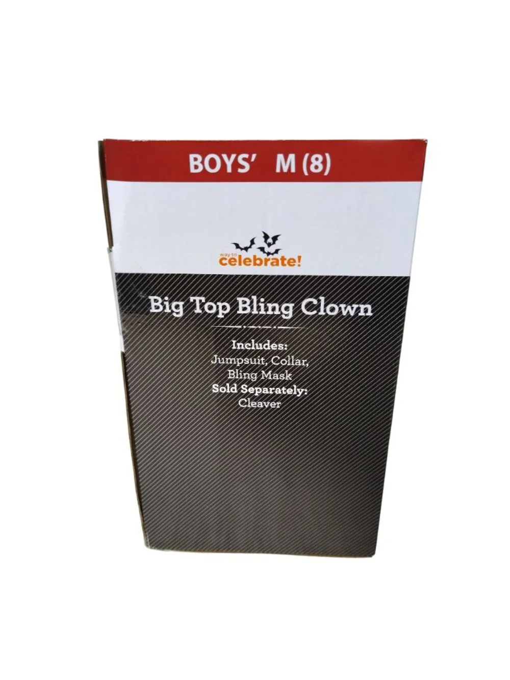 Celebrate Big Top Bling Clown Boys Costume Medium 8 Scary Evil Halloween New